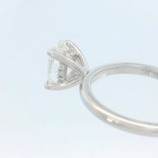 1.50ct Oval Brilliant Lab Grown Diamond Ring, 14K White Gold