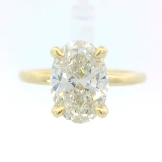 1.70ct Oval Brilliant Diamond ring, 14K Yellow Gold