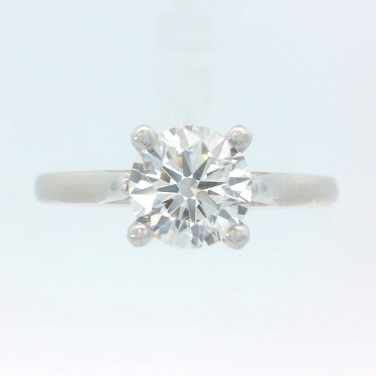 1.00ct Round Brilliant Lab Grown Diamond Solitaire Ring, 14K White Gold