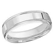 Polish 6mm white gold wedding ring