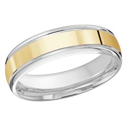 Polish 6mm white gold wedding ring