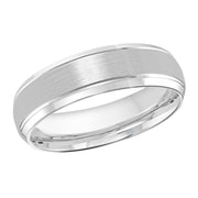 6MM Combination of high and brushed finished wedding band