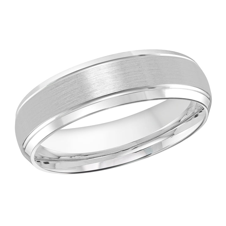 6MM Combination of high and brushed finished wedding band