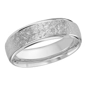 Scratch finished wedding band