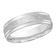 6MM Polished edges with Brushed finish wedding band