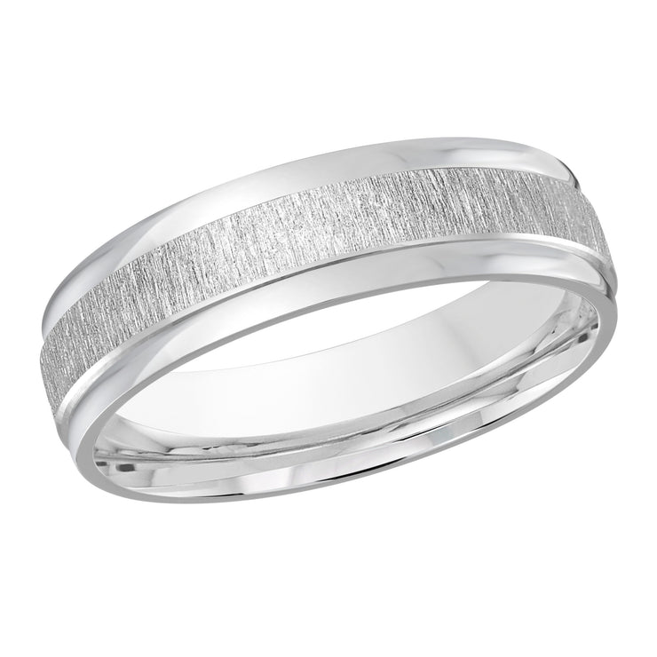 6MM Polished edges with Brushed finish wedding band