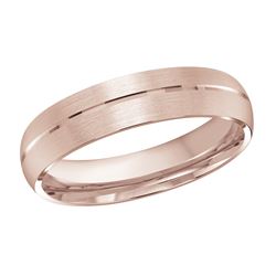 5MM Lined Satin finish wedding band