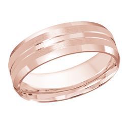 Two-toned Brushed and High Polished Combination Wedding Band