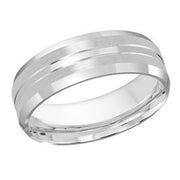 Two-toned Brushed and High Polished Combination Wedding Band