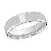 6MM Brush Finish With Slanted Edges Wedding Band