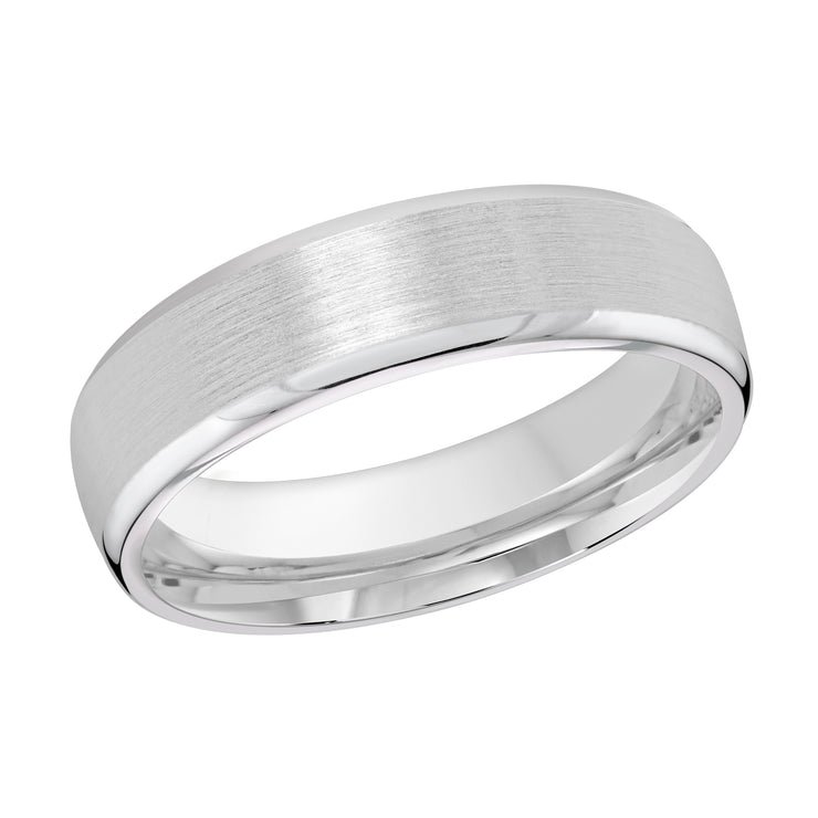 6MM Brush Finish With Slanted Edges Wedding Band
