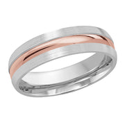 6MM Two-tone Elegant Wedding Band