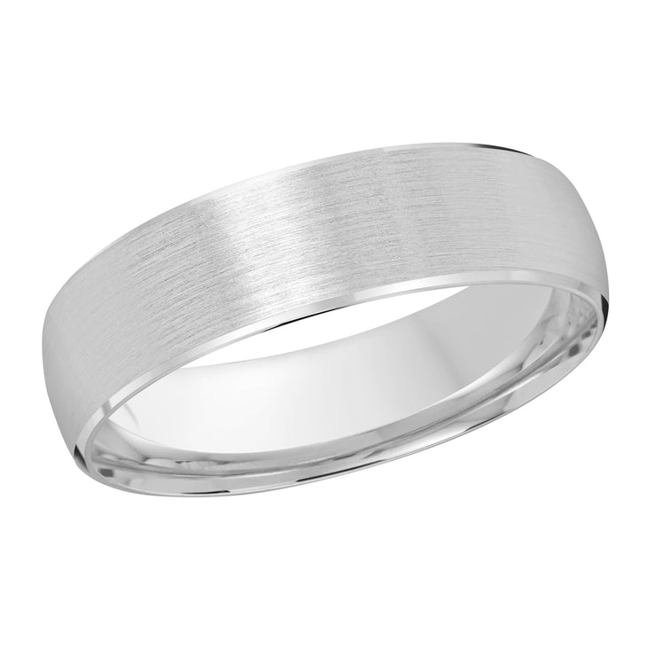 6MM Sleek Satin Polish Edges Wedding Band