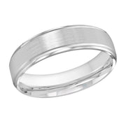 6MM Sleek Modern Design Brush Finish Wedding Band