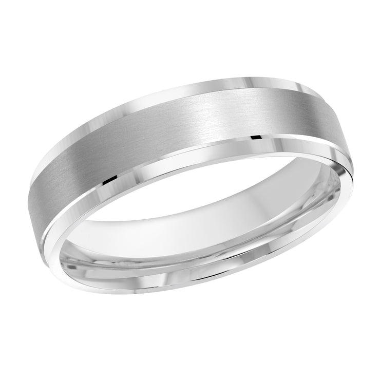 6MM Parallel Grooves Satin Finish Wedding Band