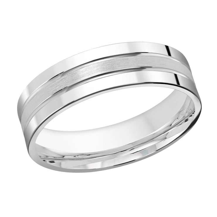 6MM Satin Center Bordered By High-polish Grooves And Smooth Edge