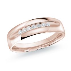 6MM Channel Set Dimond Wedding Band