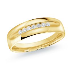 6MM Channel Set Dimond Wedding Band
