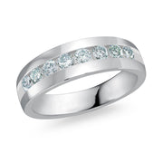 6MM Channel Set Dimond Wedding Band