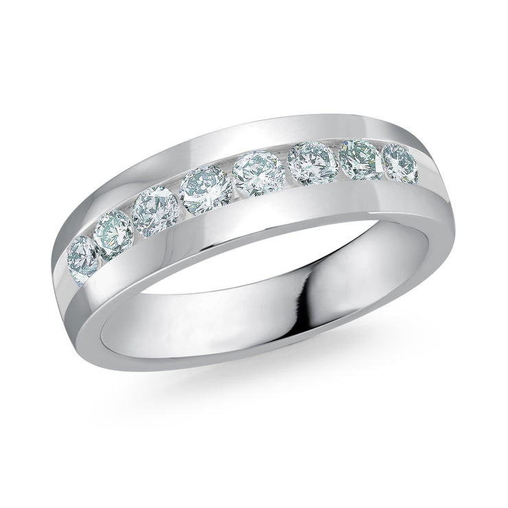6MM Channel Set Dimond Wedding Band