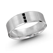 Men's Tension Setting Diamond Wedding Band 7mm