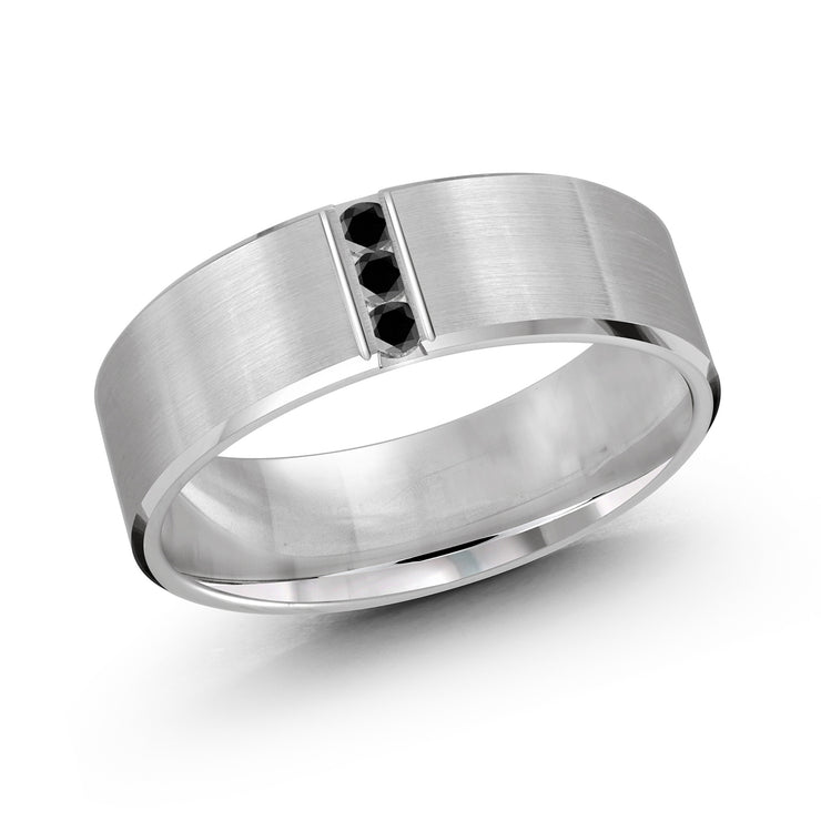 Men's Tension Setting Diamond Wedding Band 7mm
