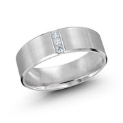 Men's Tension Setting Diamond Wedding Band 7mm