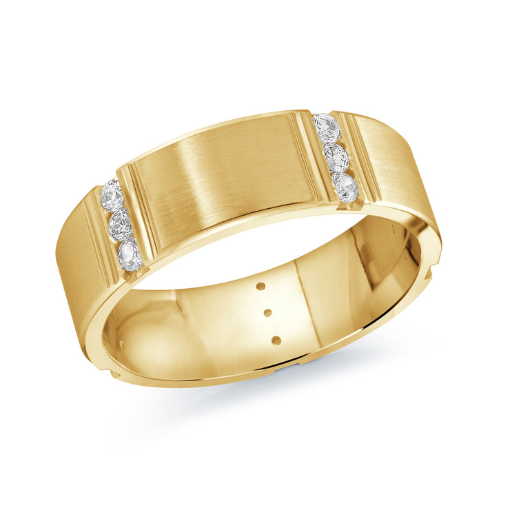 7MM Eternity Vertical Set Diamond Wedding Band