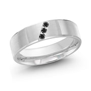 6MM Set In Slanting Row Diamond Wedding Band