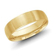Men's Comfort Fit Brushed Finish Metal Wedding Ring 6mm