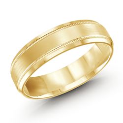 Men's Brushed Finish Beveled Wedding Ring 6mm
