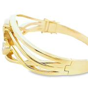 11ctw Luxury Nature inspired labgrown marquise diamond bangle 14K