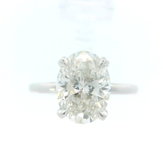 2.50ct Oval Brilliant Diamond Ring, 18k White Gold