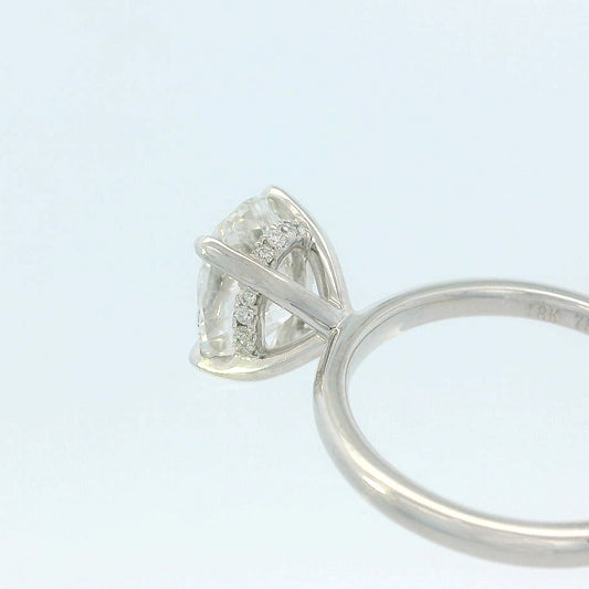 2.50ct Oval Brilliant Diamond Ring, 18k White Gold