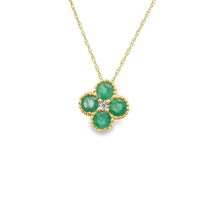 flower-green-emerald-clover-pendant-with-diamond-Fame-Diamonds