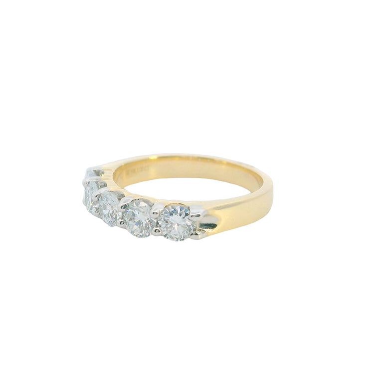  Analyzing image      modern-gift-5-stone-lab-diamond-ring-yellow-gold-fame-diamonds