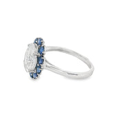 oval-lab-diamond-lab-sapphire-flower-ring-jewelry-store-west-vancouver-Fame-Diamonds