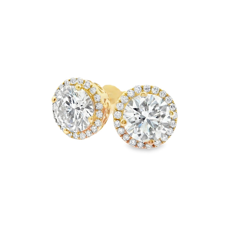 over-2ctw-lab-grown-diamond-round-halo-earrings-yellow-gold-Fame-Diamonds
