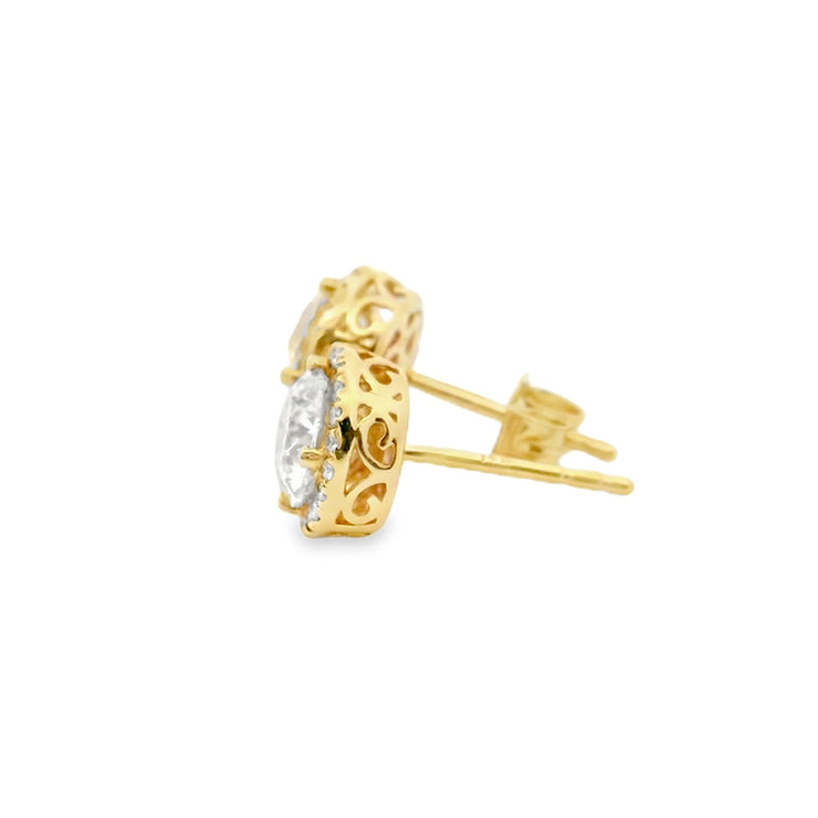 over-2ctw-round-halo-stud-earrings-with-vintage-details-14k-yellow-gold-Fame-Diamonds