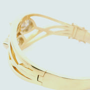 11ctw Luxury Nature inspired labgrown marquise diamond bangle 14K