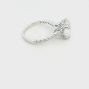 4ct Round lab-diamond engagement ring hidden halo side-diamonds 14k gold