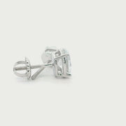 Modern & Sparkling 1.5ctw Oval Brilliant Lab-Diamond Stud Earrings 14k White Gold