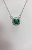 1-30ctw-14k-white-gold-lab-grown-halo-sapphire-necklace-Affordable-engagement-rings-in-Vancouver-fame-diamonds
