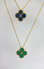 4-leaf-clover-gemstone-and-diamond-necklaces-best-seller-2025-Fame-Diamonds-Burnaby