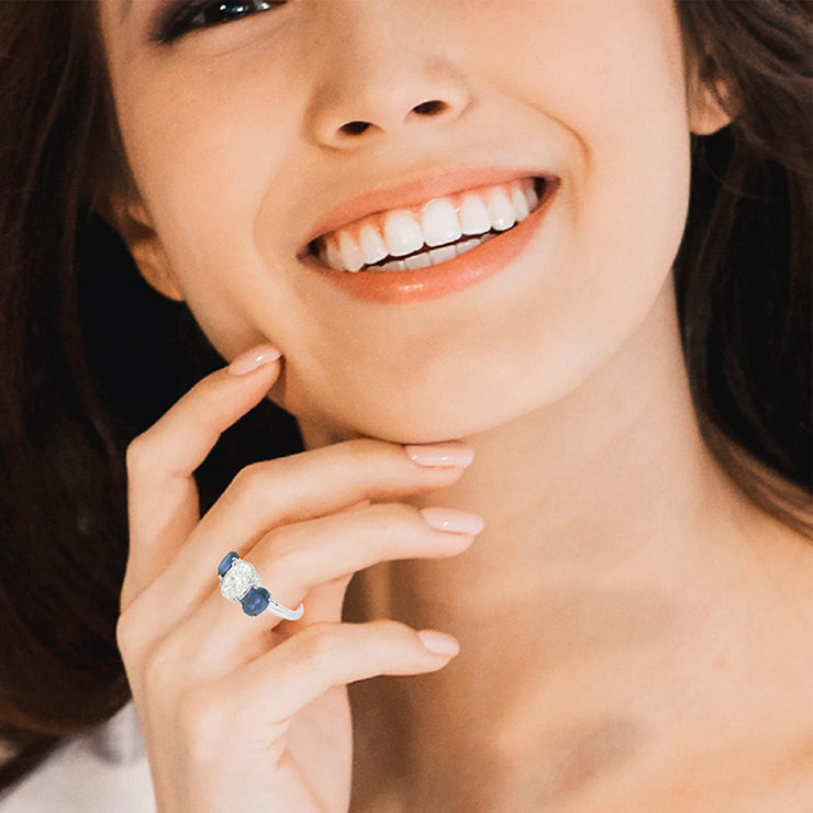 unique-engagement-rings-canada-three-stone-diamond-and-sapphire-best-seller-Fame-Diamonds