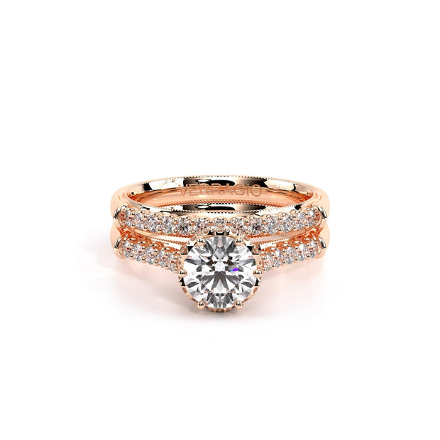 Verragio Classic 938R7 Round Halo 0.30ctw Side-Diamonds Engagement Ring
