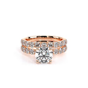 Verragio Renaissance-950-2.7 0.80 ctw Round Solitaire Side-Diamond Engagement Ring (Available in Round, Oval & Pear Cut)