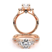 Verragio Couture 14K ENG-0423 0.45ctw 3-stone Fancy Twist Shank Engagement Ring (Also Available in Princess, Oval)