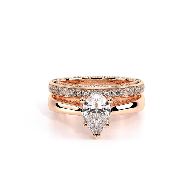 Verragio Venetian-5047 Solitaire 0.06ctw Kissing Diamond Engagement Ring ( Round, Princess, Oval or Pear)