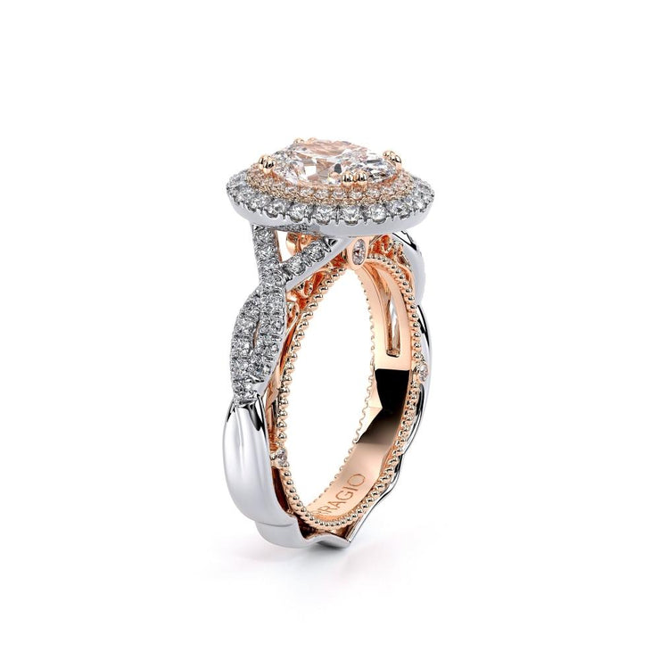 Verragio VENETIAN 5048 Halo Diamond Twist Shank Engagement Ring 0.40TW